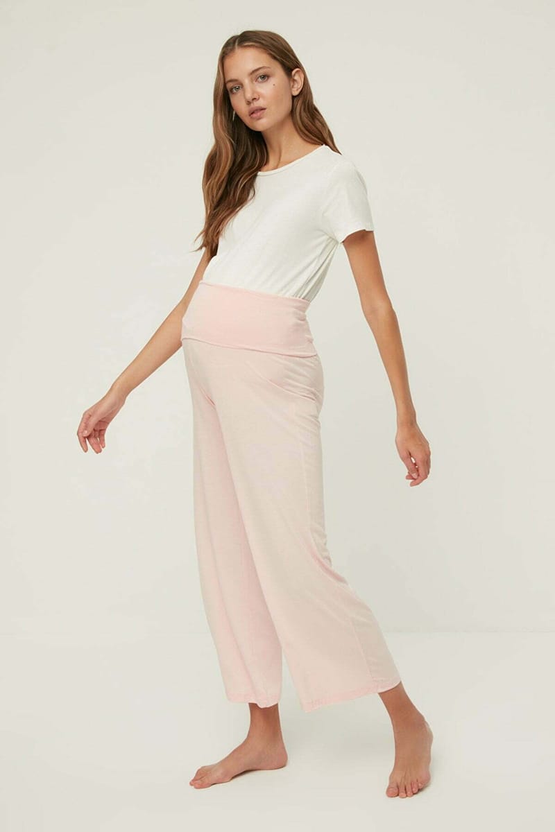 2_org_zoom Wide Leg Knitted Maternity Trouser - Maternity Pants 24