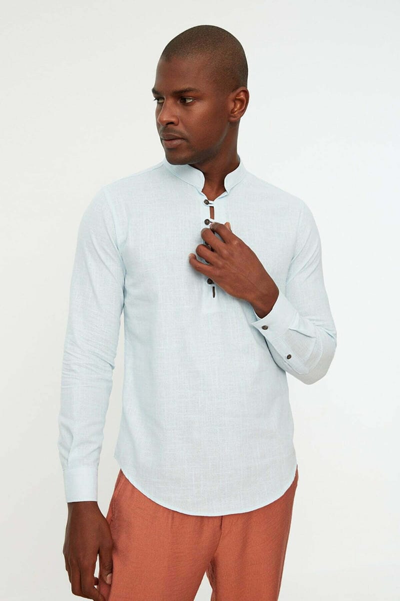 3_org_zoom Half Split Button Regular Fit Shirt - Long Sleeves Shirts 46