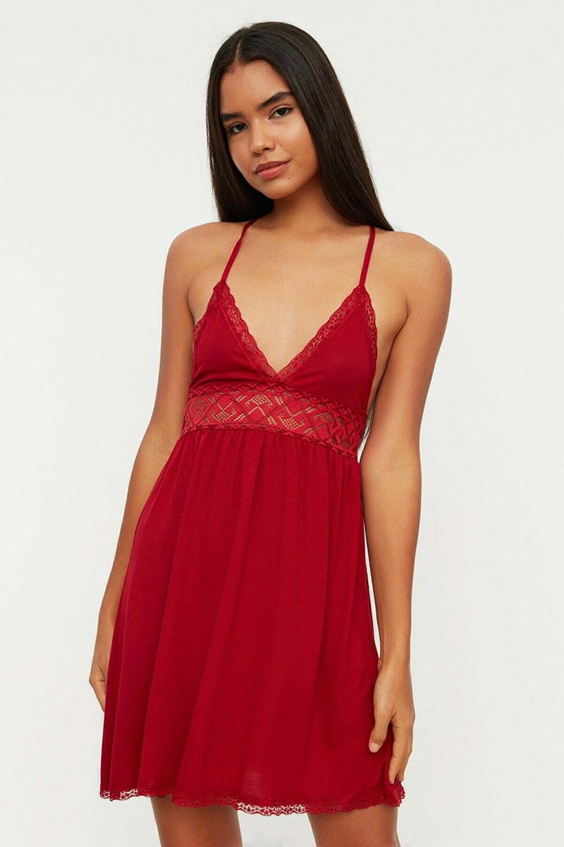 Lace Detail Nightdress - Night Dresses & Gowns 21