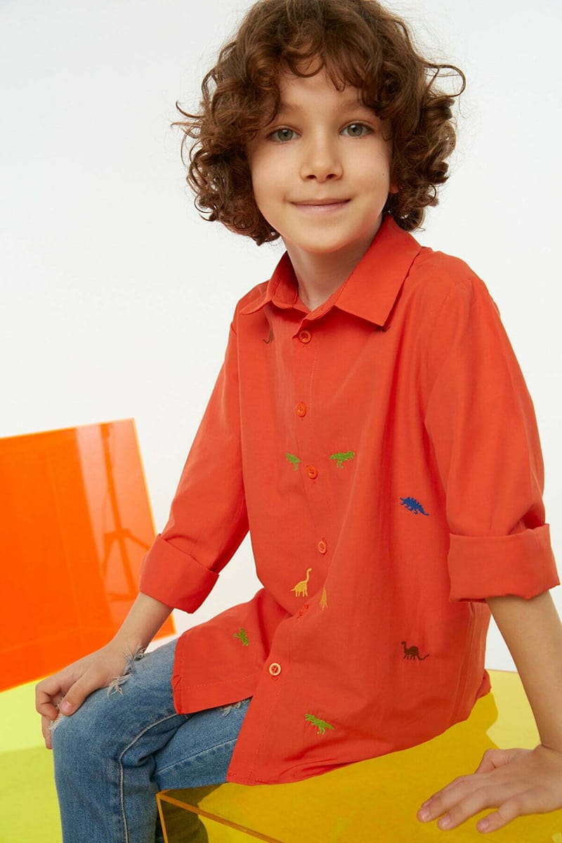 Embroide Boy's Woven Shirt - Casual Shirts 55