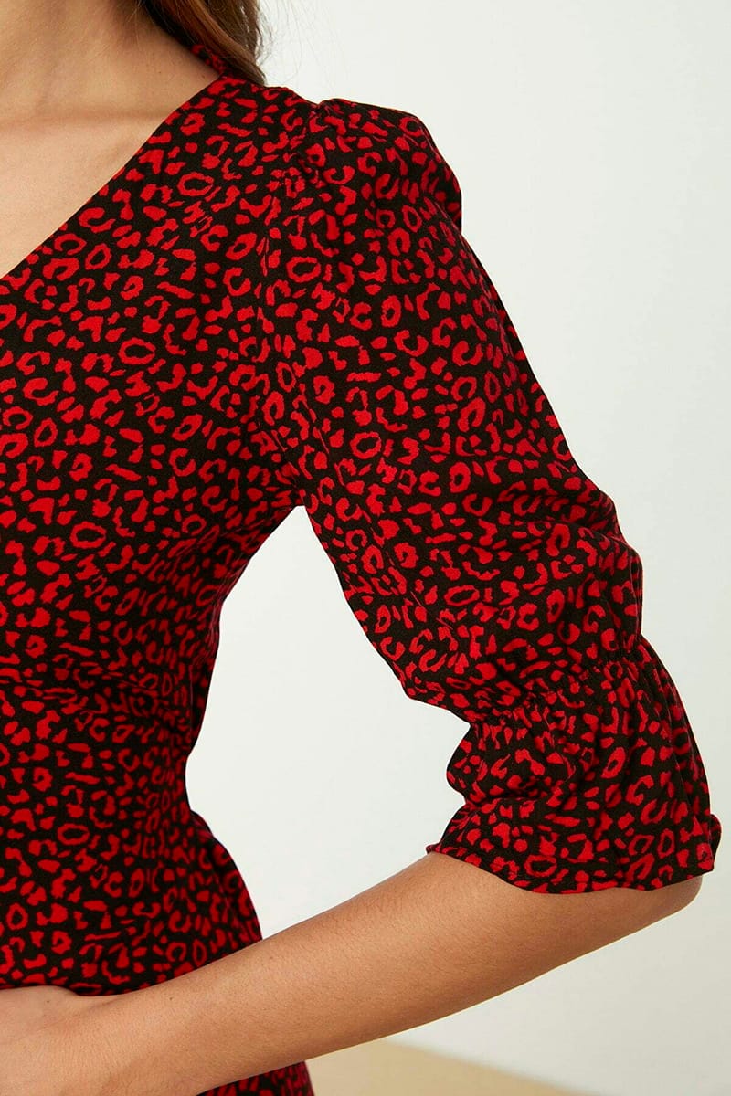 Printed Shirt Dress - Midi Dresses 21