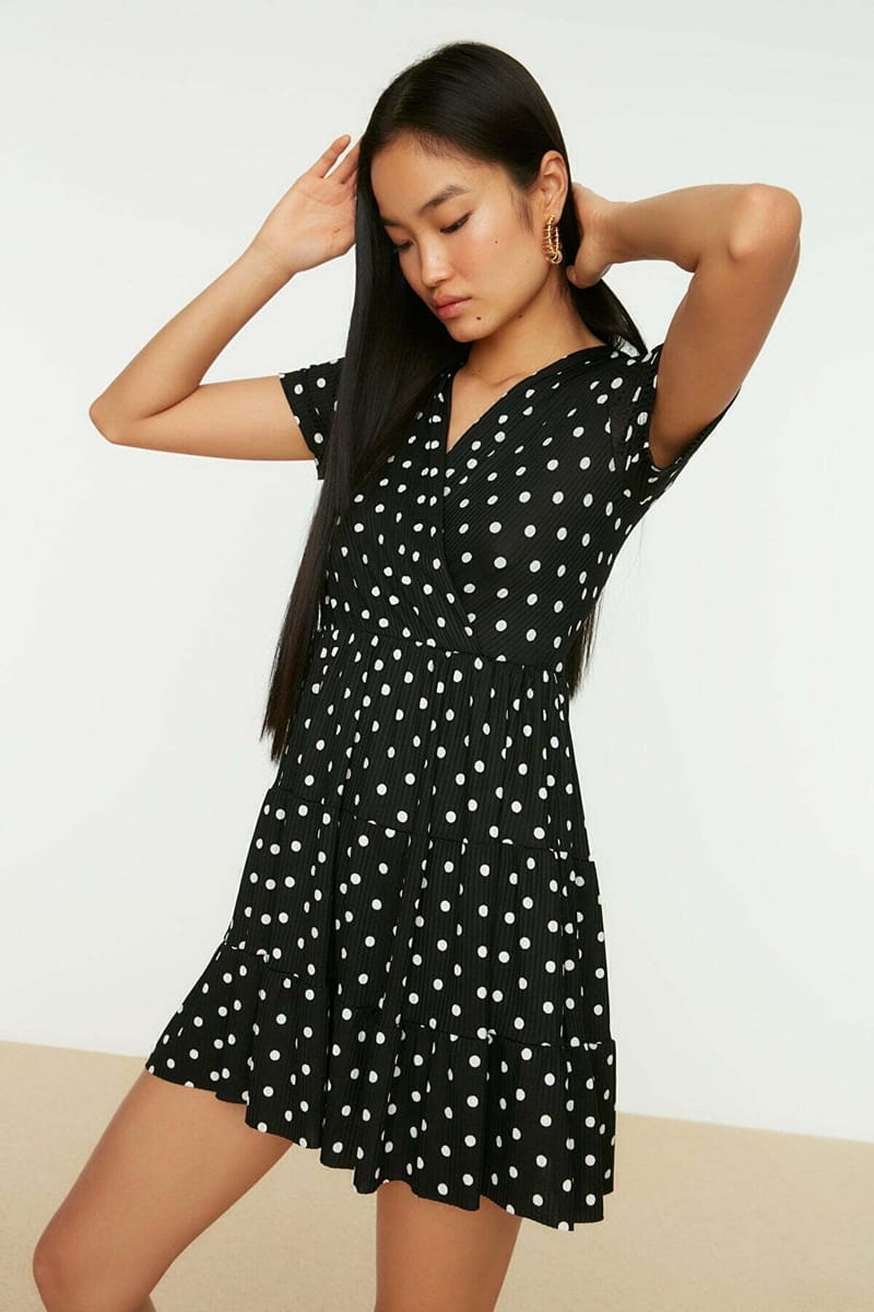 Polka Dot Skater Dress - Mini Dresses 22