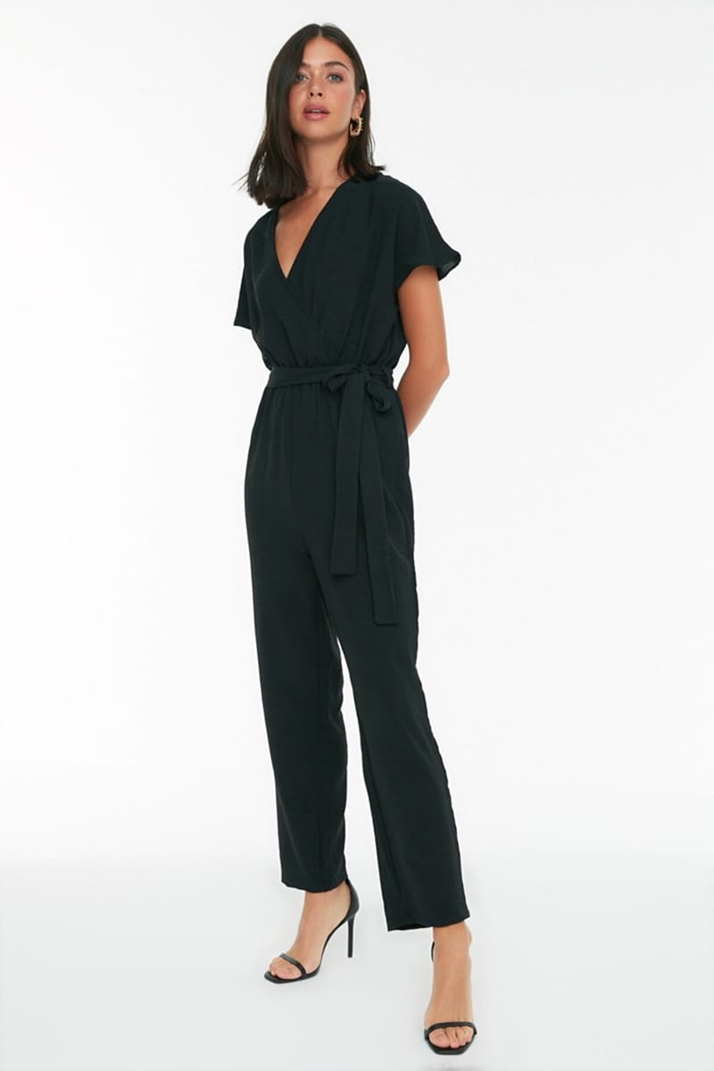 Belted Double Breasted Jumpsuit - Jumpsuits 21