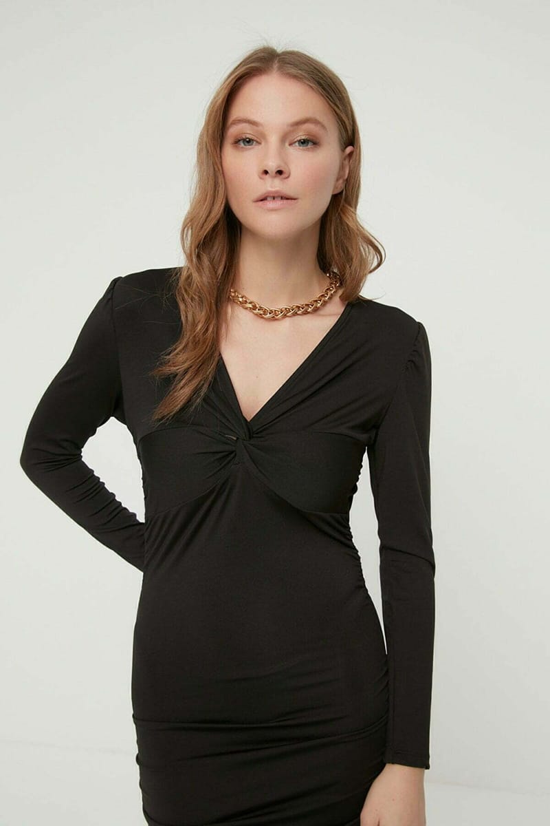 Knitted Bodycon Women's Dress - Midi Dresses 16
