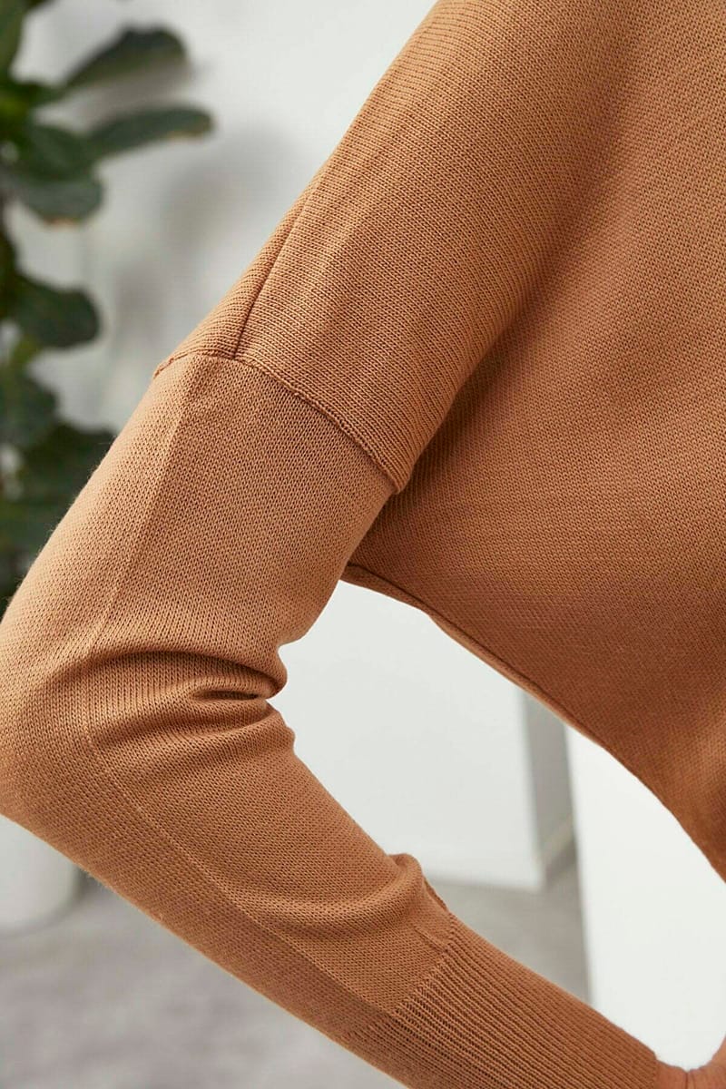 Crew Neck Knitted Dress - Midi Dresses 17