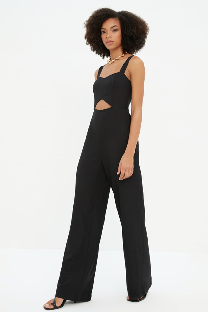 Strappy Cut Out Detail Jumpsuit - Jumpsuits 21