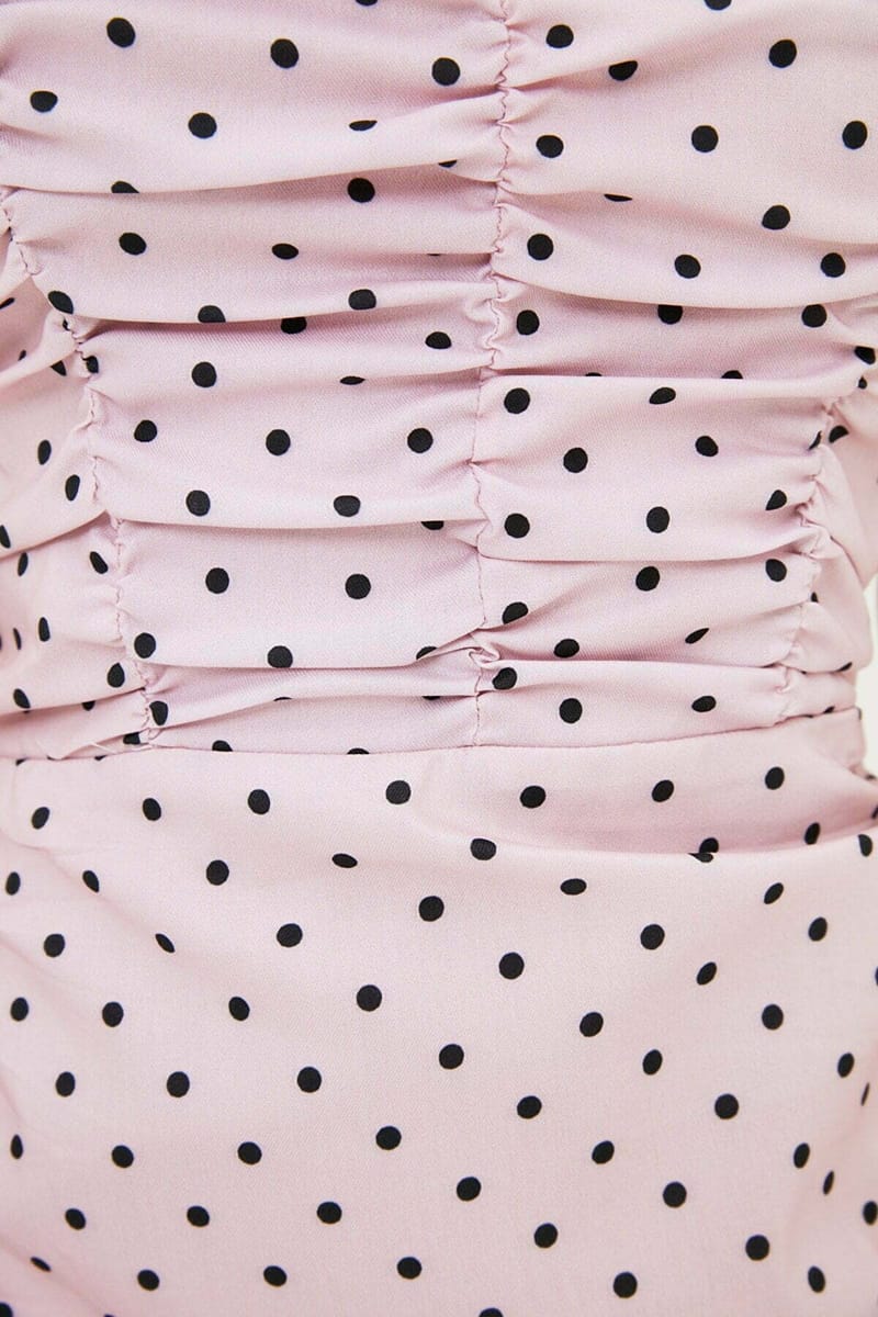 3_org_zoom Powder Draped Dress - Mini Dresses 17