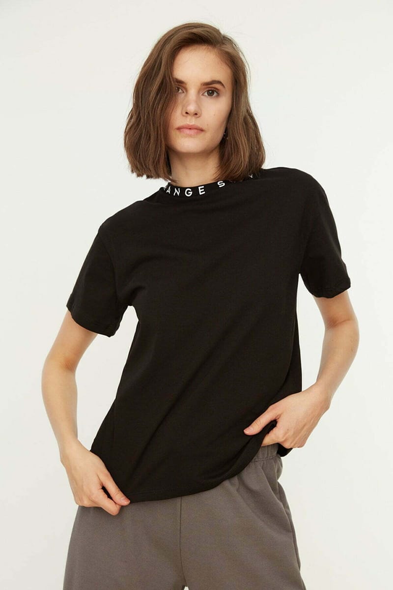 Crew Neck Slogan T-Shirt - Casual T-Shirt 22