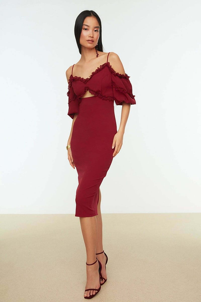 3_org_zoom-90.jpg Damson Collar Detailed Dress - Party Dresses 22