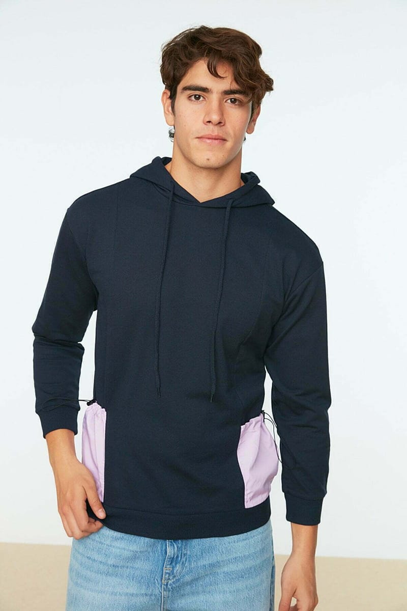 3_org_zoom Men Regular Fit Long Sleeve Hooded Paneled Sweatshirt - Hoodies 21