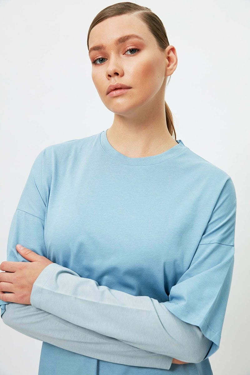 4_org_zoom-216.jpg Crew Neck Double Sleeve Detail Tunic - Tunics 24