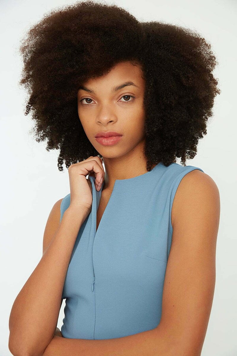 Ruffle Hem Zip Detail Dress - Mini Dresses 17