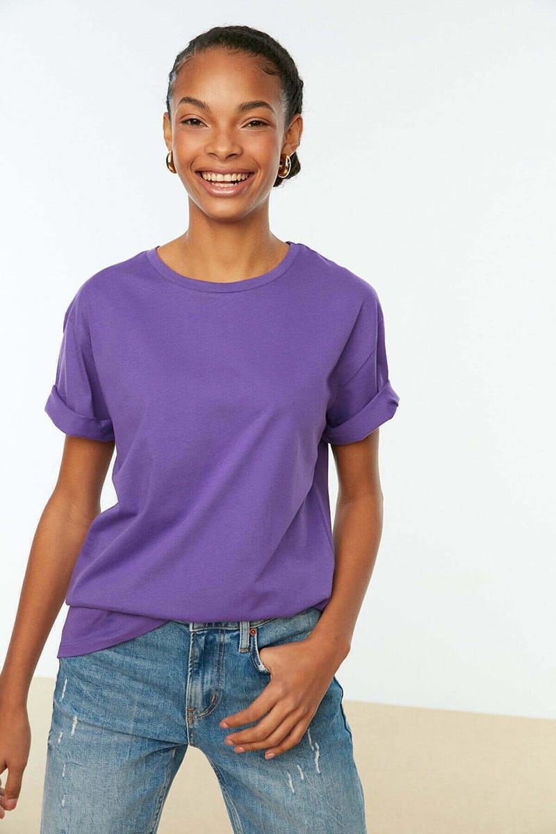 Embroidered Knitted T-Shirt - Casual T-Shirt 36