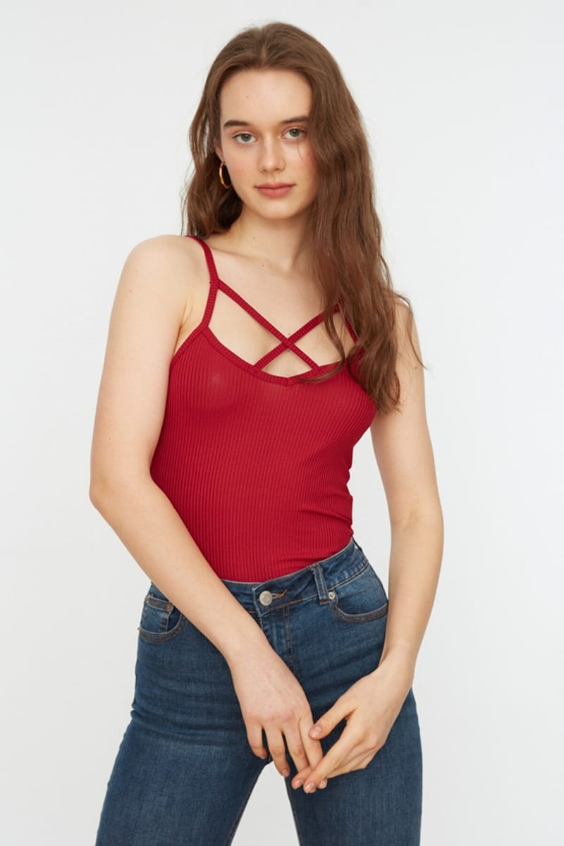 Cross Strap Tank Top - Sleeveless Tops 15