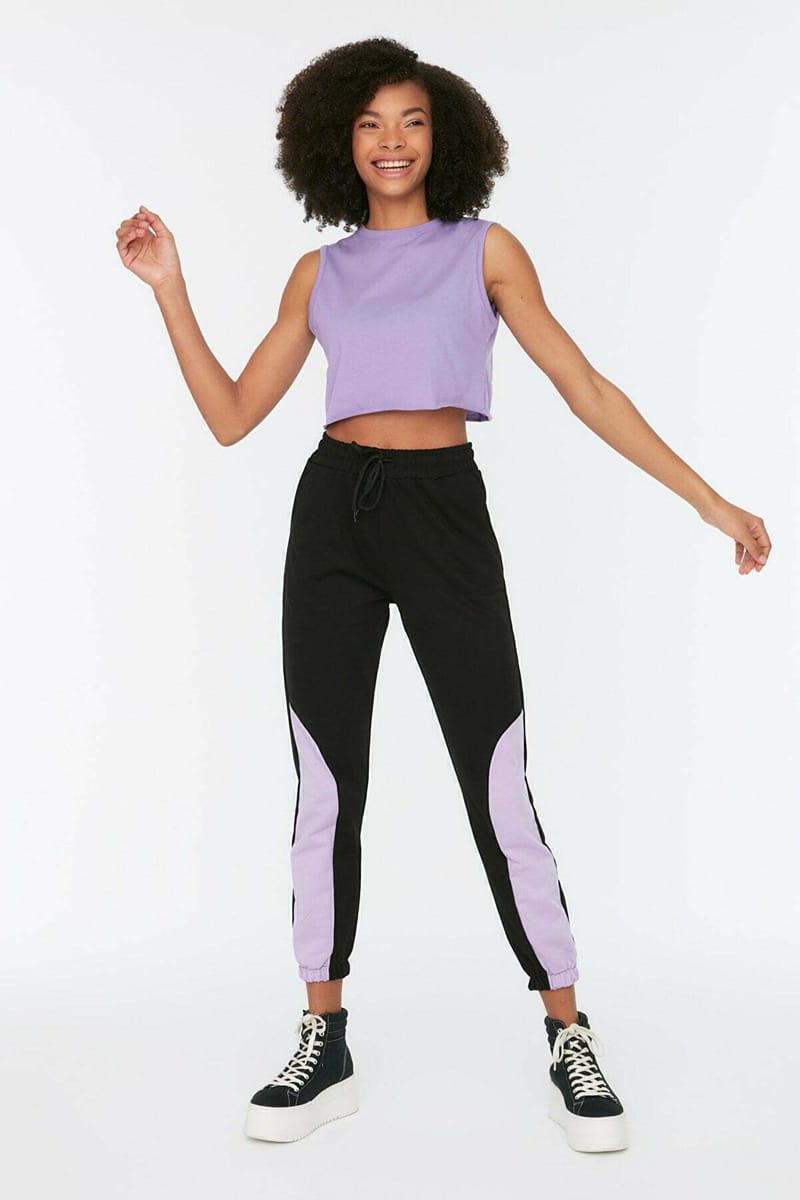 Crop Tank Top & Joggers Set - Co-ord Sets 33