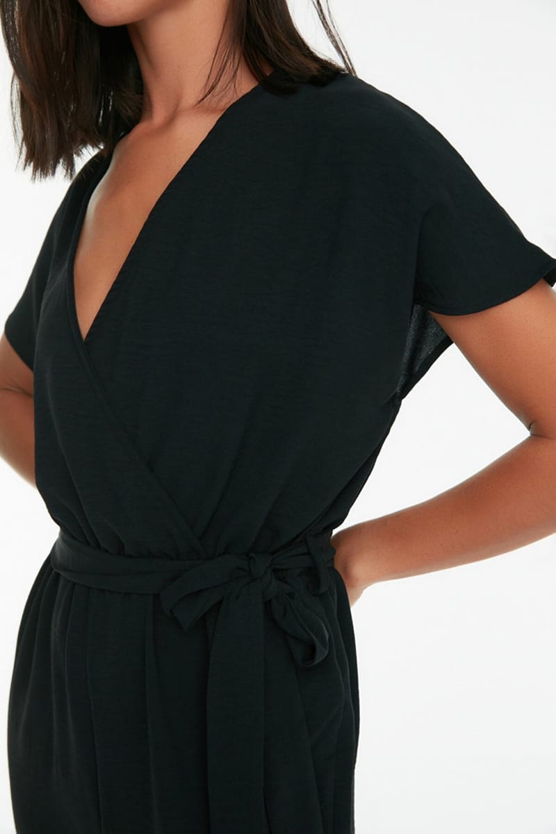 Belted Double Breasted Jumpsuit - Jumpsuits 22