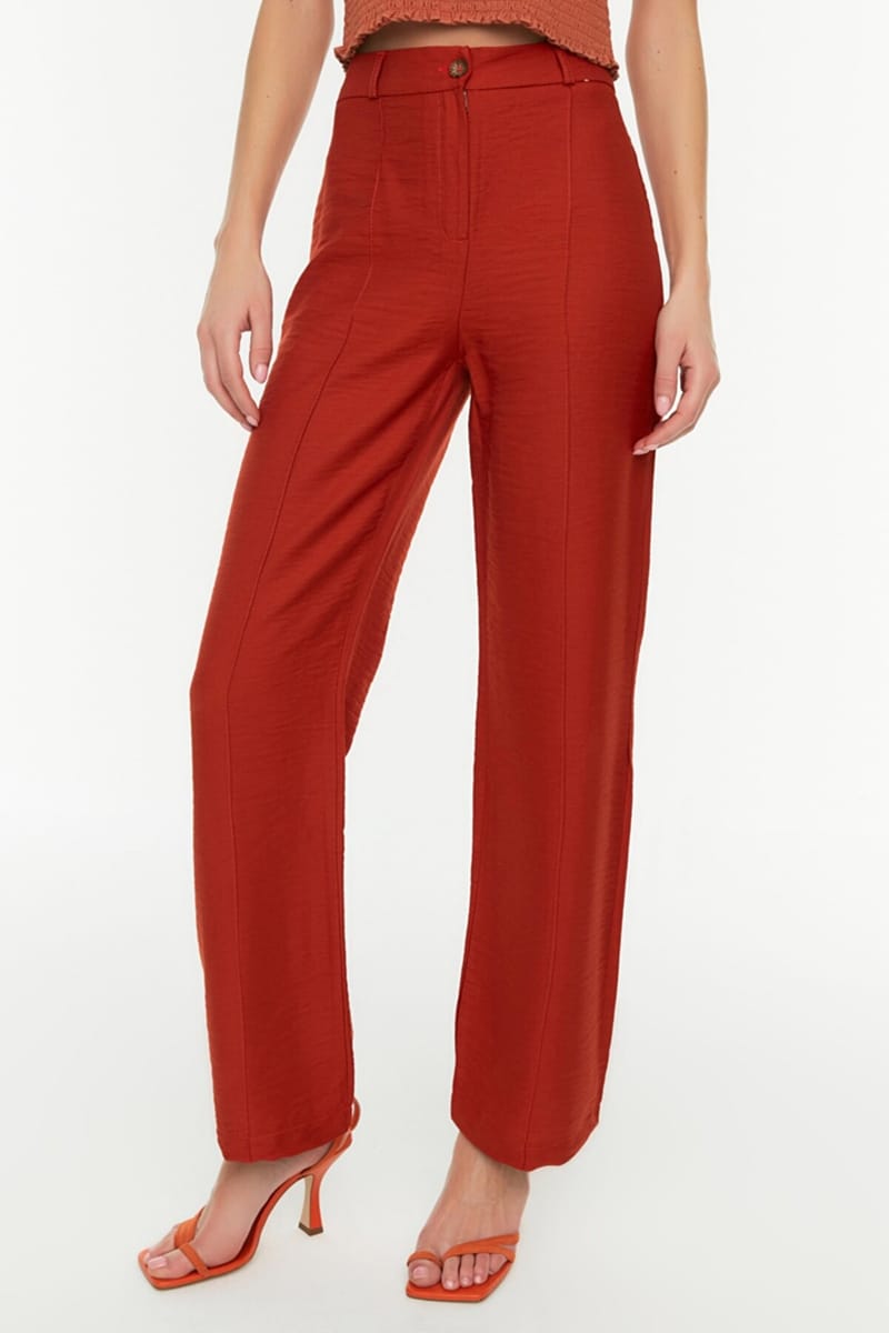High Waist Ribbed Pant - Formal Pants 18