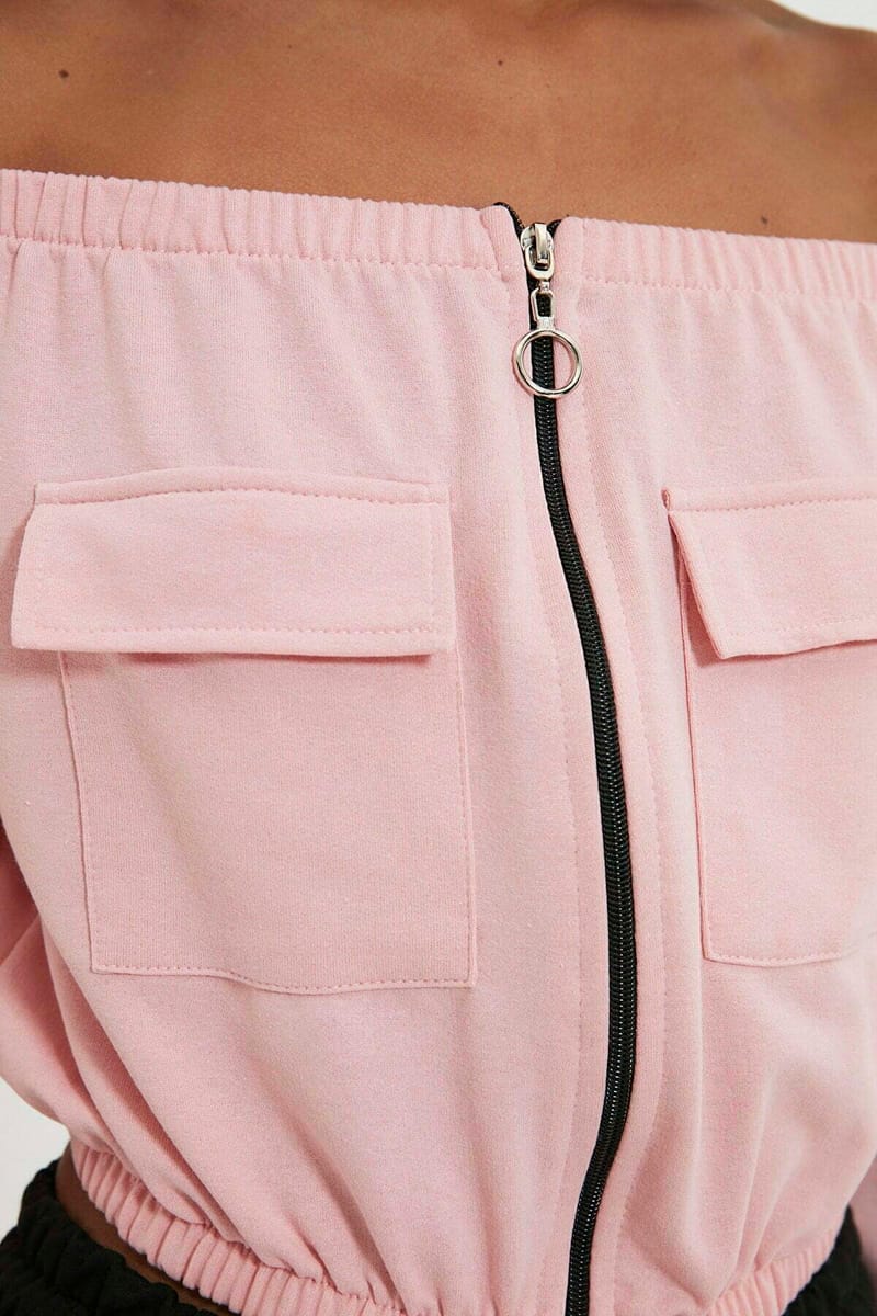 Bardot Zip Detail Sweatshirt - Sweatshirts 84
