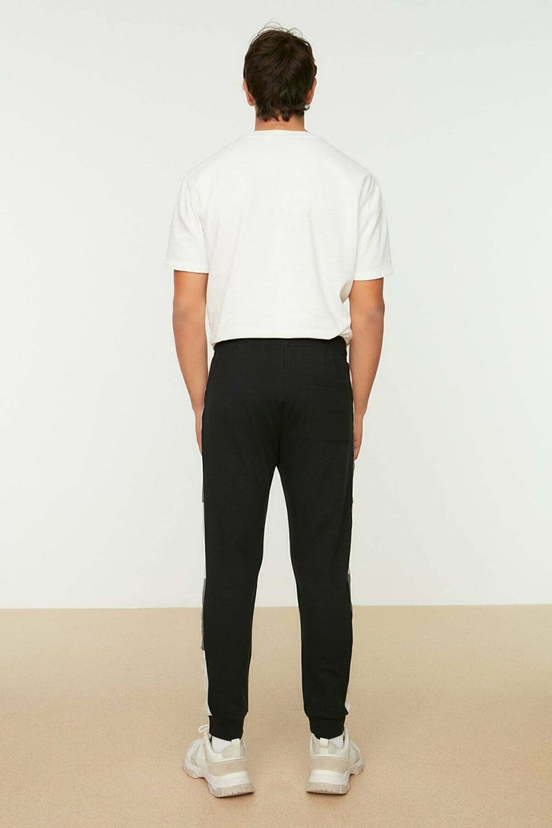 Side Stripe Cuffed Sweatpants - Sweatpants 27