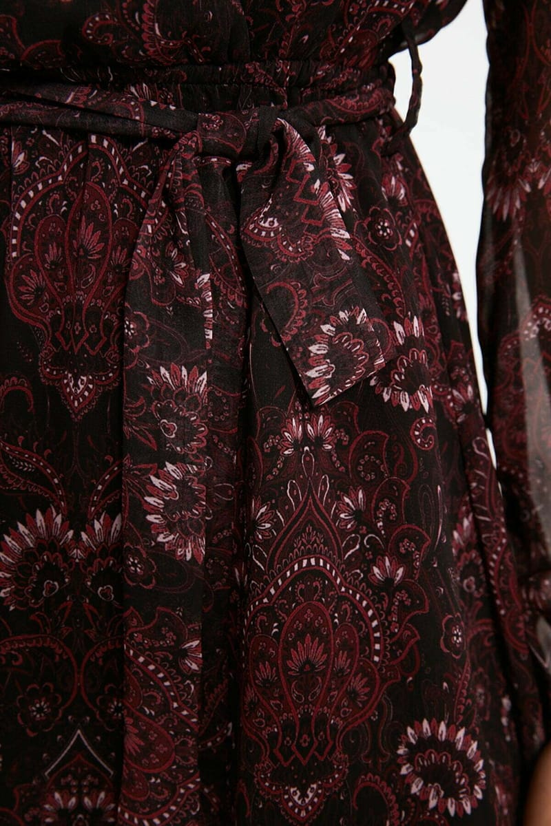 4_org_zoom Printed V-Neck Dress - Mini Dresses 23