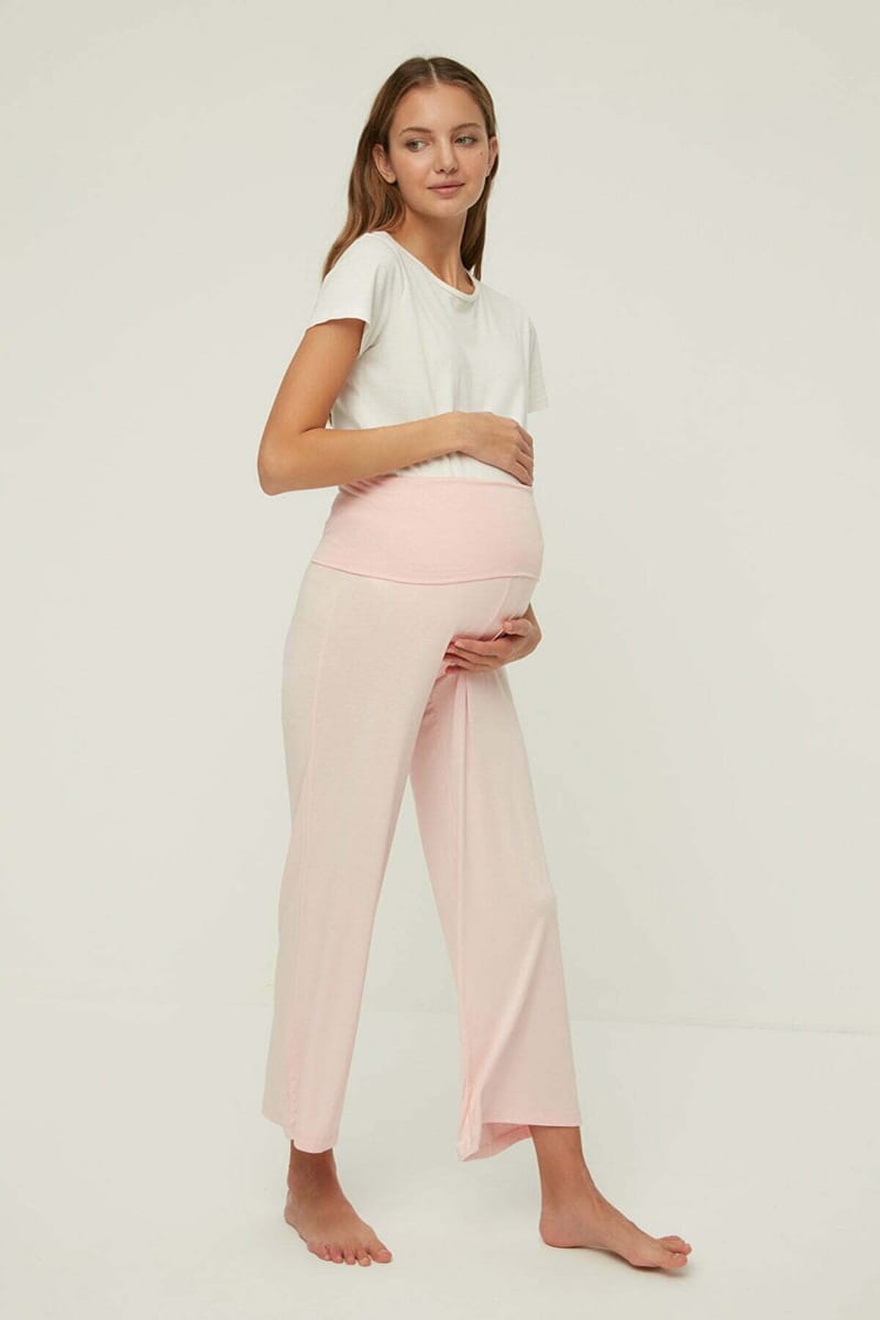 4_org_zoom Wide Leg Knitted Maternity Trouser - Maternity Pants 26