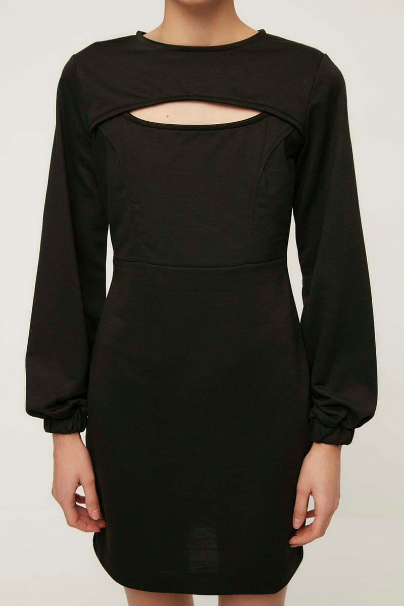 4_org_zoom Women's Solid Knitted Dress - Mini Dresses 16
