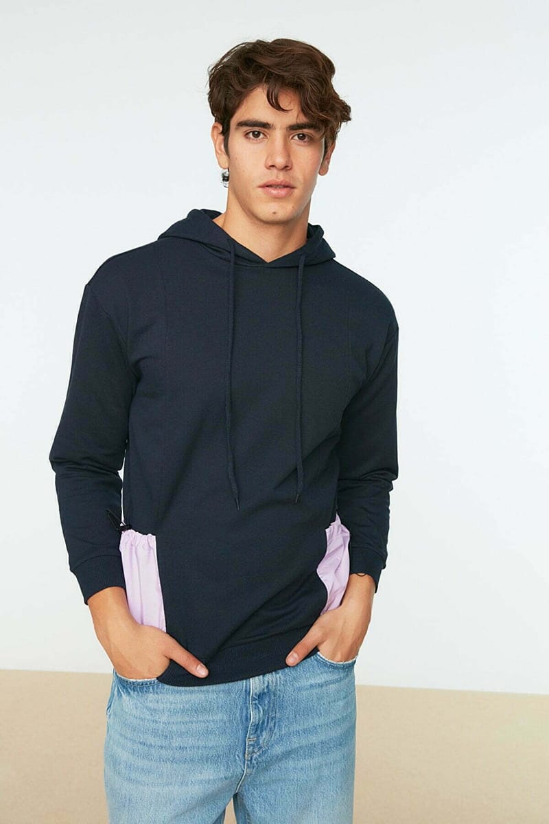4_org_zoom Men Regular Fit Long Sleeve Hooded Paneled Sweatshirt - Hoodies 22