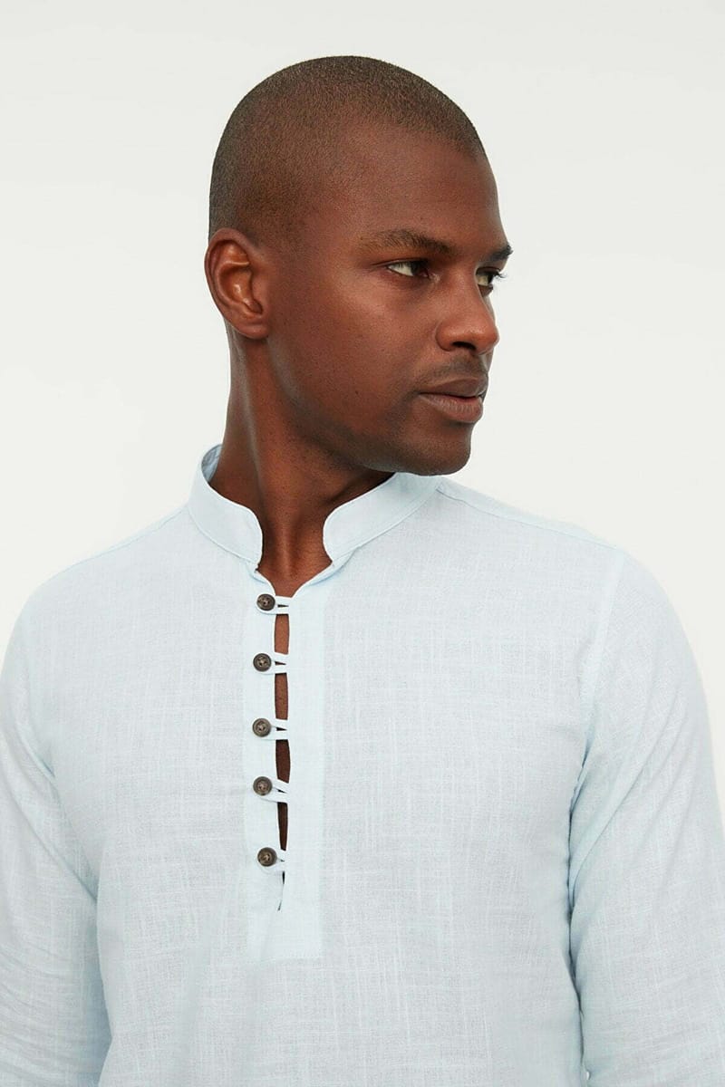 4_org_zoom Half Split Button Regular Fit Shirt - Long Sleeves Shirts 47