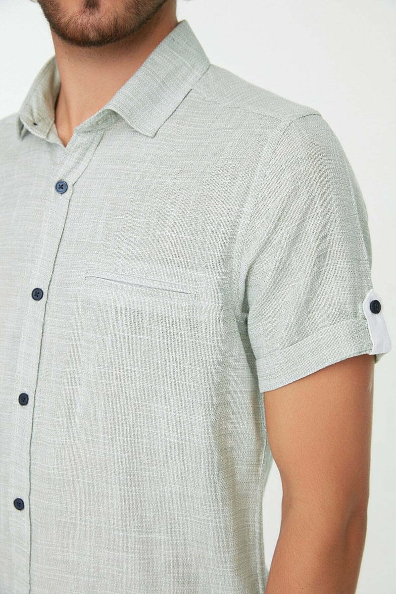 Fillet Pocket Slim Fit Shirt - Short Sleeves Shirts 22