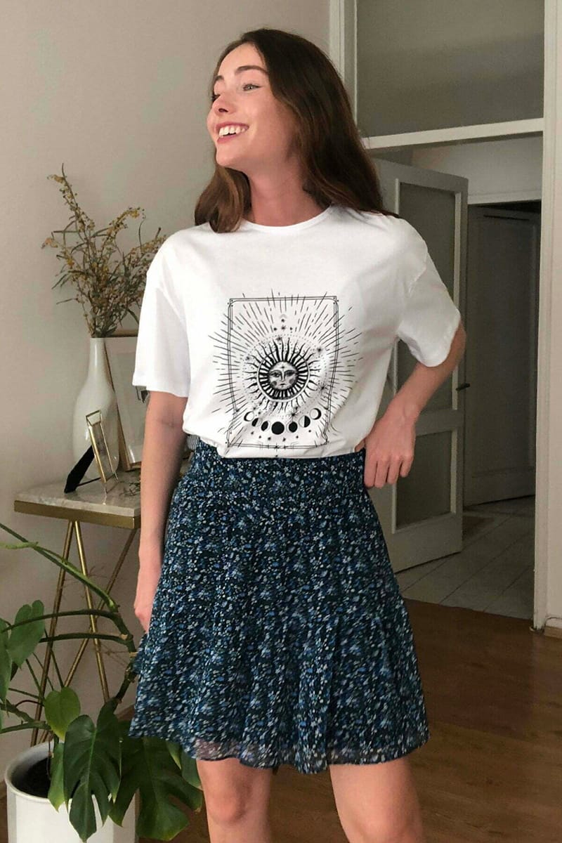 Floral Print Mini Skirt - Mini Skirts 44