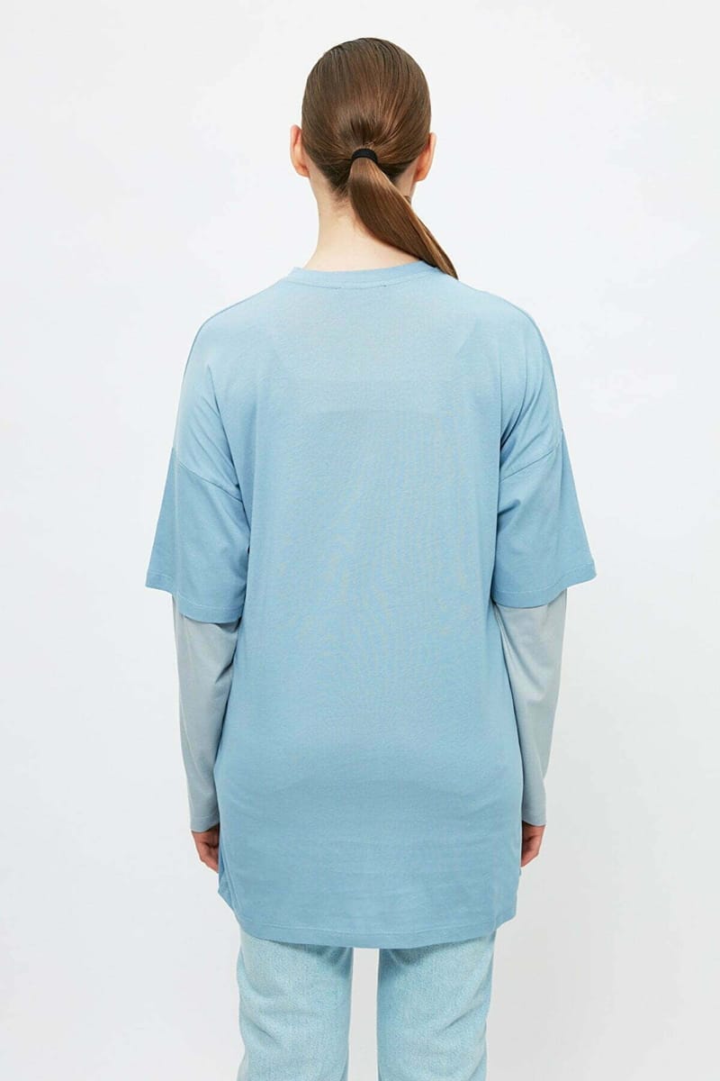5_org_zoom-210.jpg Crew Neck Double Sleeve Detail Tunic - Tunics 25
