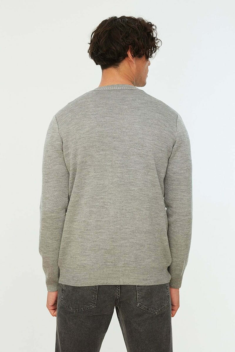 Slogan Knitted V-Neck Cardigan - Cardigans 34