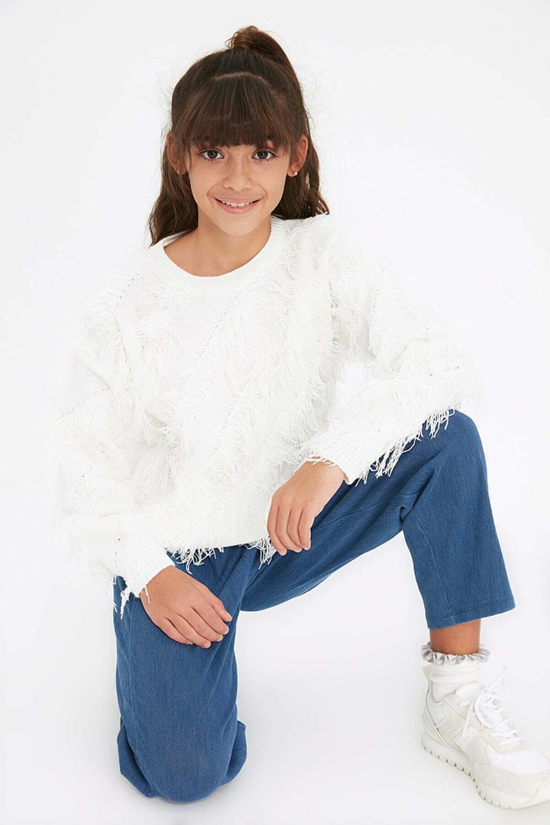 Kids Fringed Sweater - Sweaters & Cardigans 42