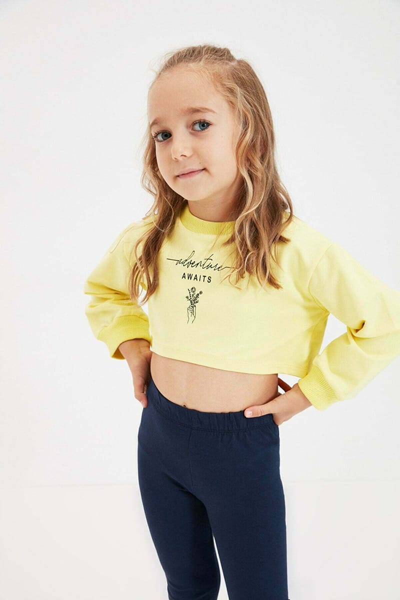 5_org_zoom Girl's Knitted Slim Sweatshirt - Hoodies & Sweatshirts 136