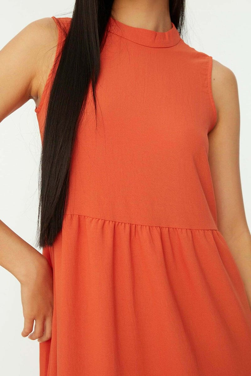 High Neck Tiered Dress - Midi Dresses 71