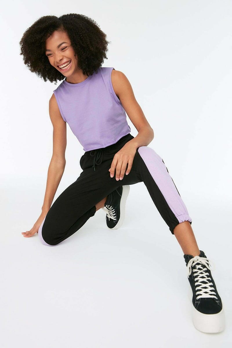 Crop Tank Top & Joggers Set - Co-ord Sets 34