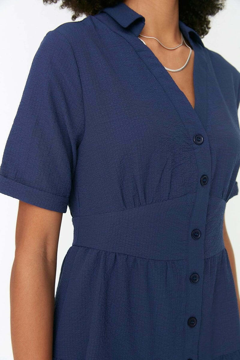 Solid Mini Tiered Dress - Mini Dresses 23