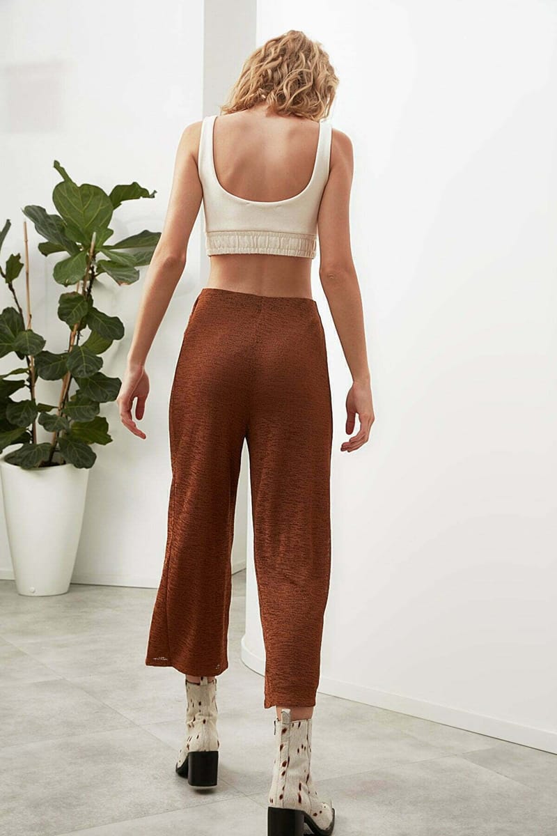 Wide Leg Ankle Pants - Trousers 19