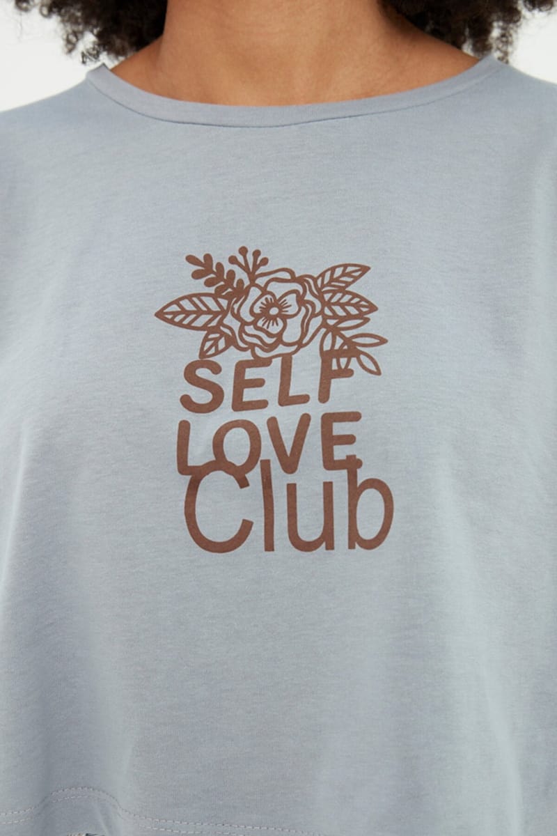 Crew Neck Printed Crop T-Shirt - Casual T-Shirt 23
