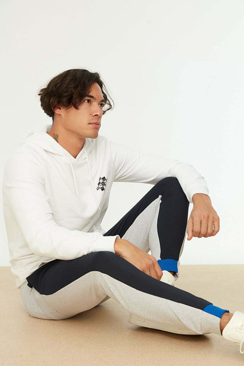 Color Block Cuffed Sweatpants - Sweatpants 27