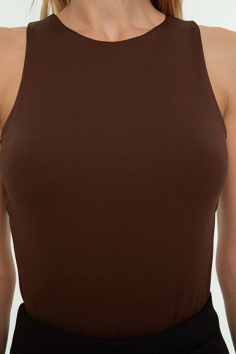 Crew Neck Knitted Body - Sleeveless Tops 47