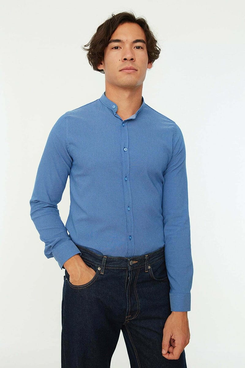 Slim Fit Classic Collar Long Sleeve Shirt - Long Sleeves Shirts 37