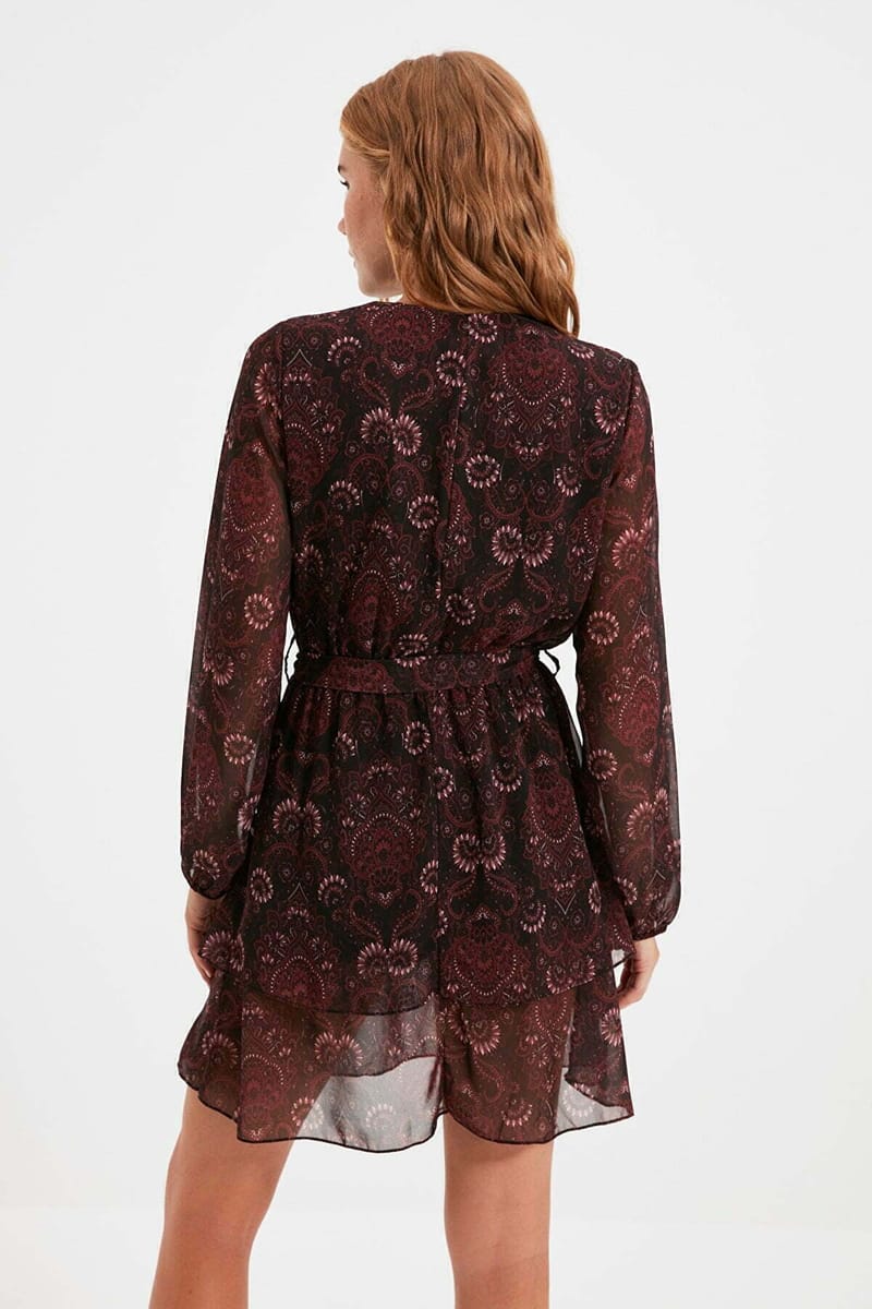 5_org_zoom Printed V-Neck Dress - Mini Dresses 24