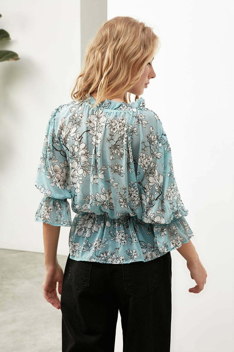 5_org_zoom Tie Neck Floral Print Top - Long Sleeve Tops 19