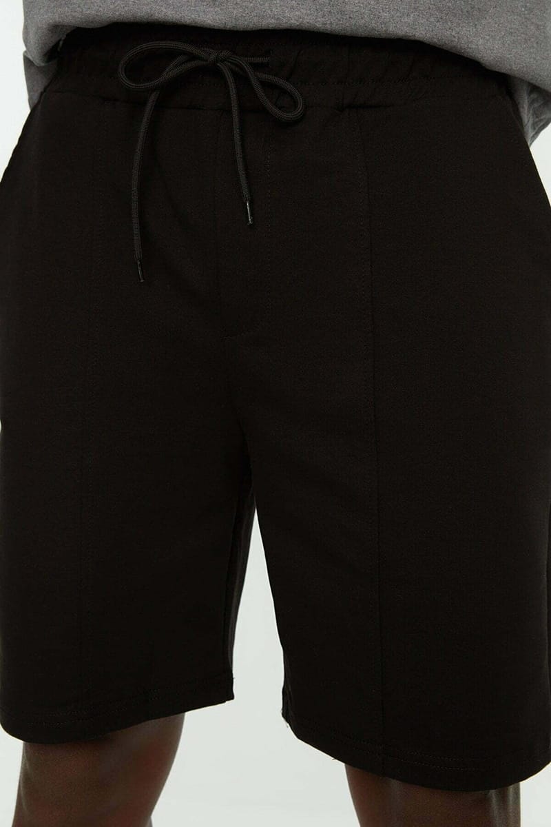 Black Mid Waist Midi Shorts - Casual Shorts 23