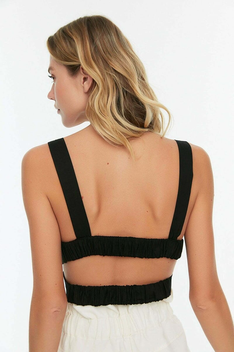 Women's Cut Out Crop Top - Cropped Tops 24