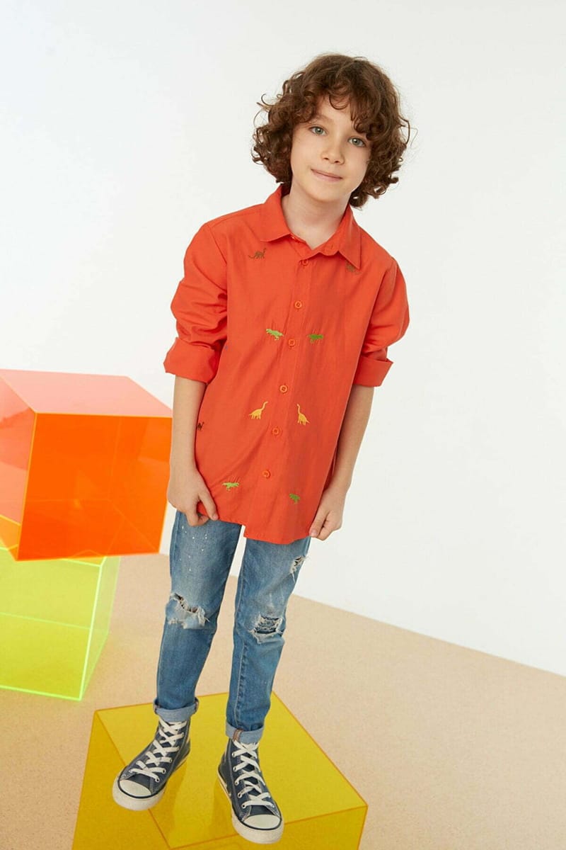 Embroide Boy's Woven Shirt - Casual Shirts 56