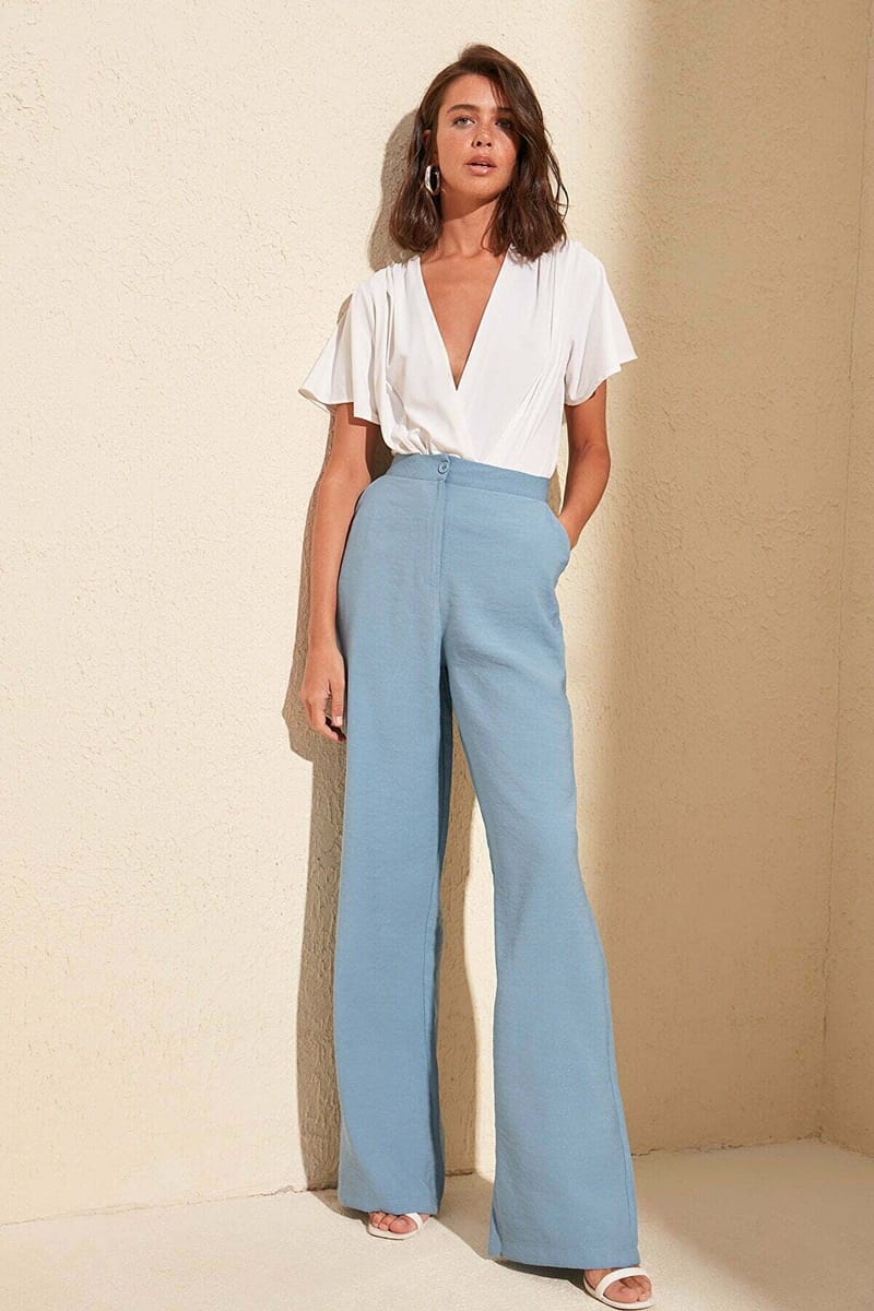 High Waist Wide Leg Pant - Formal Pants 65