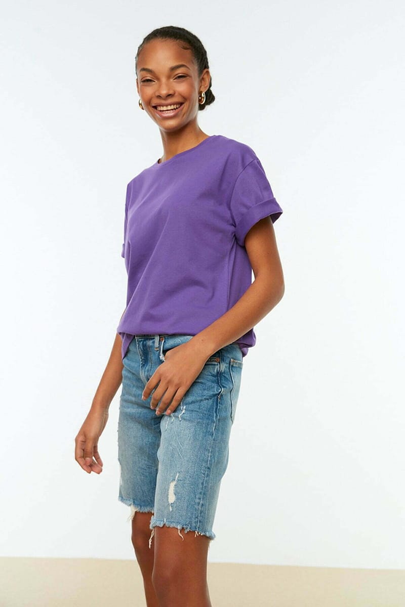 Embroidered Knitted T-Shirt - Casual T-Shirt 38