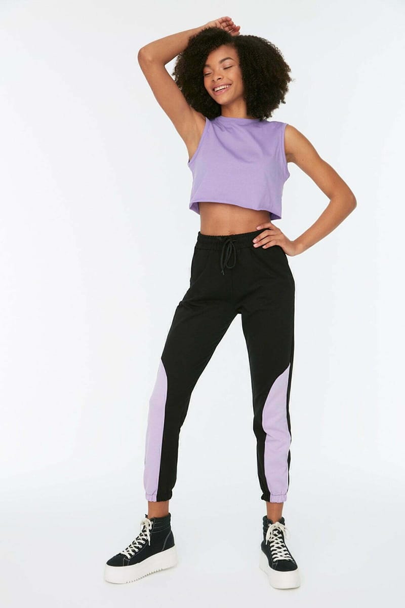 Crop Tank Top & Joggers Set - Co-ord Sets 35